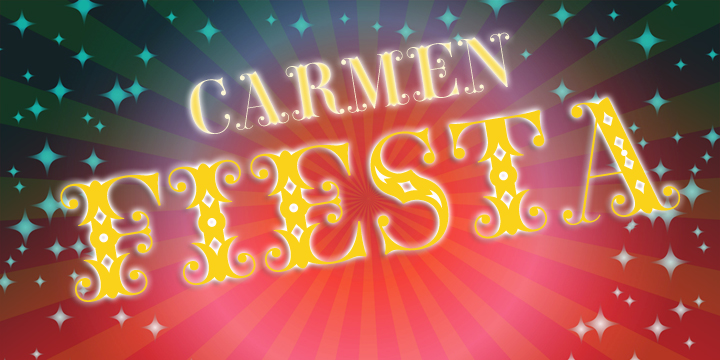 Пример шрифта Carmen Fiesta #1